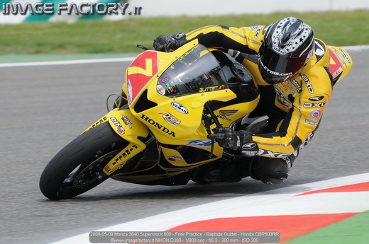 2009-05-09 Monza 3640 Superstock 600 - Free Practice - Baptiste Guittet - Honda CBR600RR